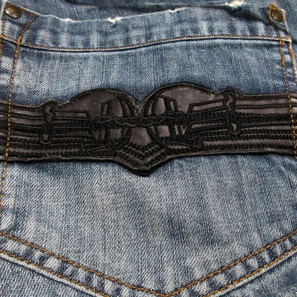 DUSSAULT Canadian Mens Jeans 33 Button Fly Leather Appointments - Picture 9 of 13